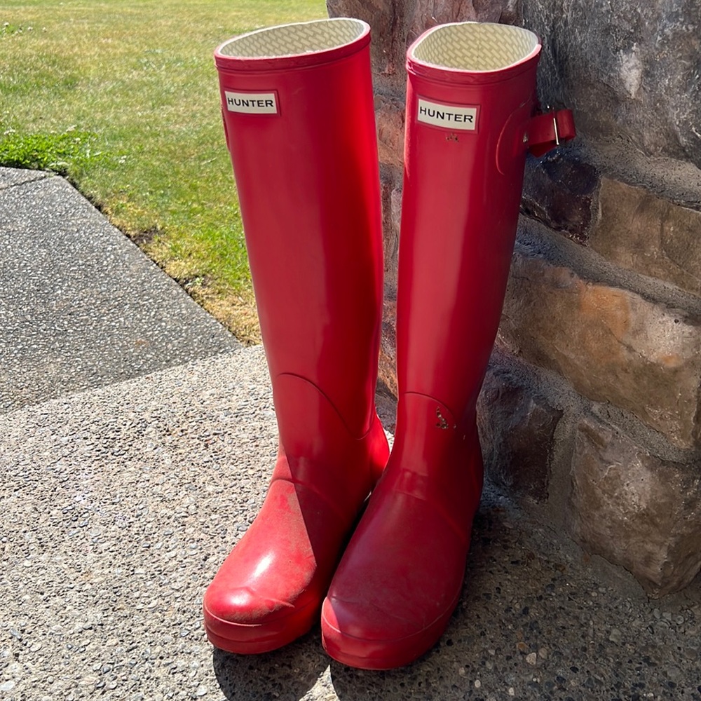 Red Original Hunter boots